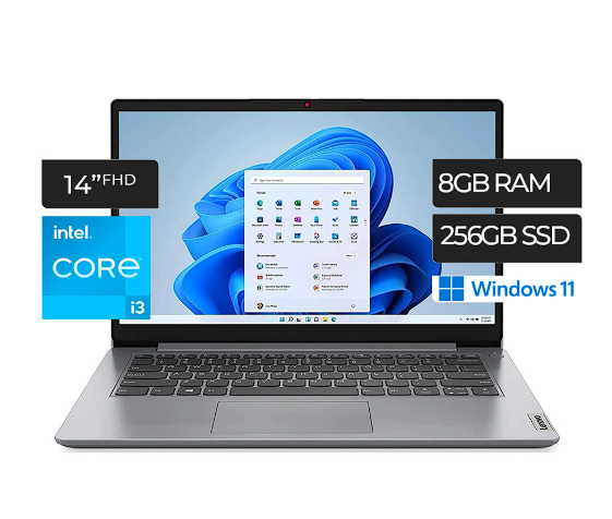 Notebook Lenovo IdeaPad 1 14IAU – i3-1215G4 | 14″ | 8 GB DDR4 | 128 GB SSD